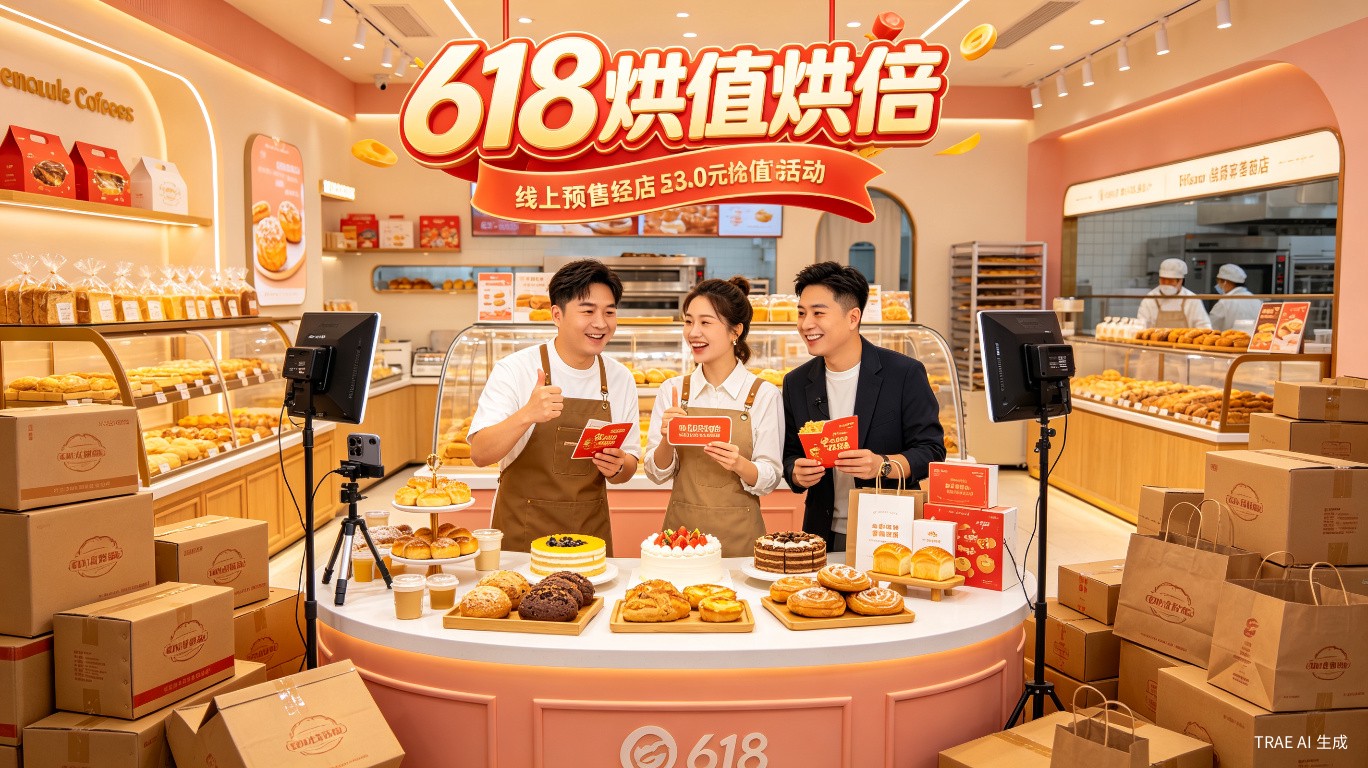 618 烘焙店怎么玩？线上线下联动，销量翻 3 倍
