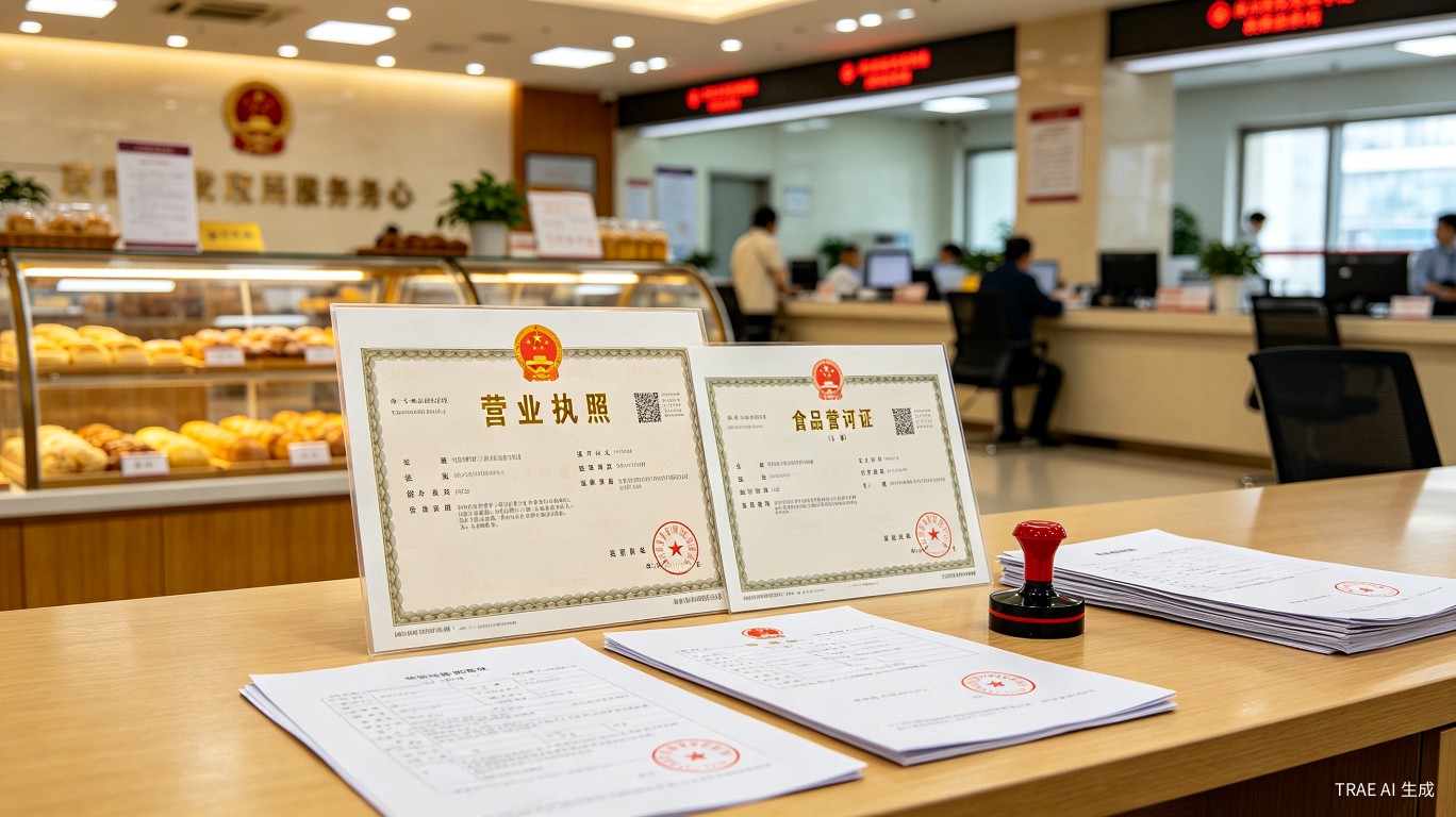烘焙店证照办理全流程：从营业执照到食品经营许可证